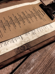 a menu with various food in slovak