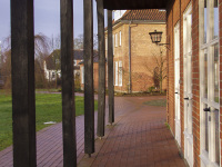 some buildings on the site of the evangelical education center in hermannsburg in nice morninglight