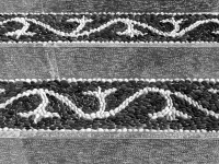 a for the island rhodes typical floor of pebble mosaic, black-and-white