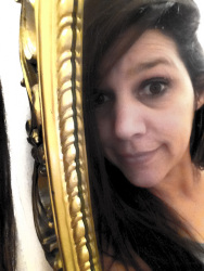 self-portrait in mirror image