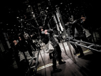 handy-self-portrait in the mirrors of an elevator