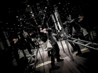 handy-self-portrait in the mirrors of an elevator