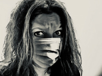 self-portrait with skepticism and corona mask, sepia