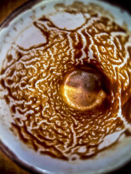 a brown coffee grounds with many stories inside