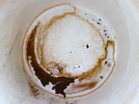many light brown and dark brown nuances are in this coffee grounds