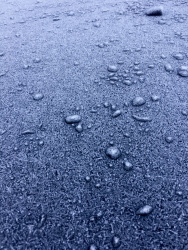 wunderful ice flowers on the engine hood of a black bmw e60