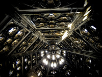 the cathedral peaks of the dom of cologne from inside