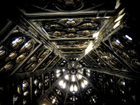 the cathedral peaks of the dom of cologne from inside
