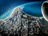 a fantastic view from plane to the north side of rhodes city