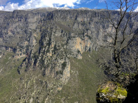 view in the canyon of zagori in epirus in north greece