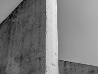 memorial stones of the massacre in kalavrita in WW2 in greece, black-and-white