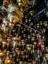 in the memorial in kalavrita are hanging many golden incense vessels