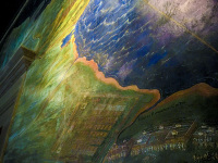 a colorful wall painting of puglia in the diocesan museum in bovino