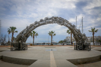 at the harbor pasalimani in piraeus is standing the monument to the Pontic Greek genocide