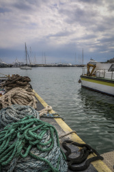 thick ropes at the harbor in piraeus behind the olypmiacos FC headquarter