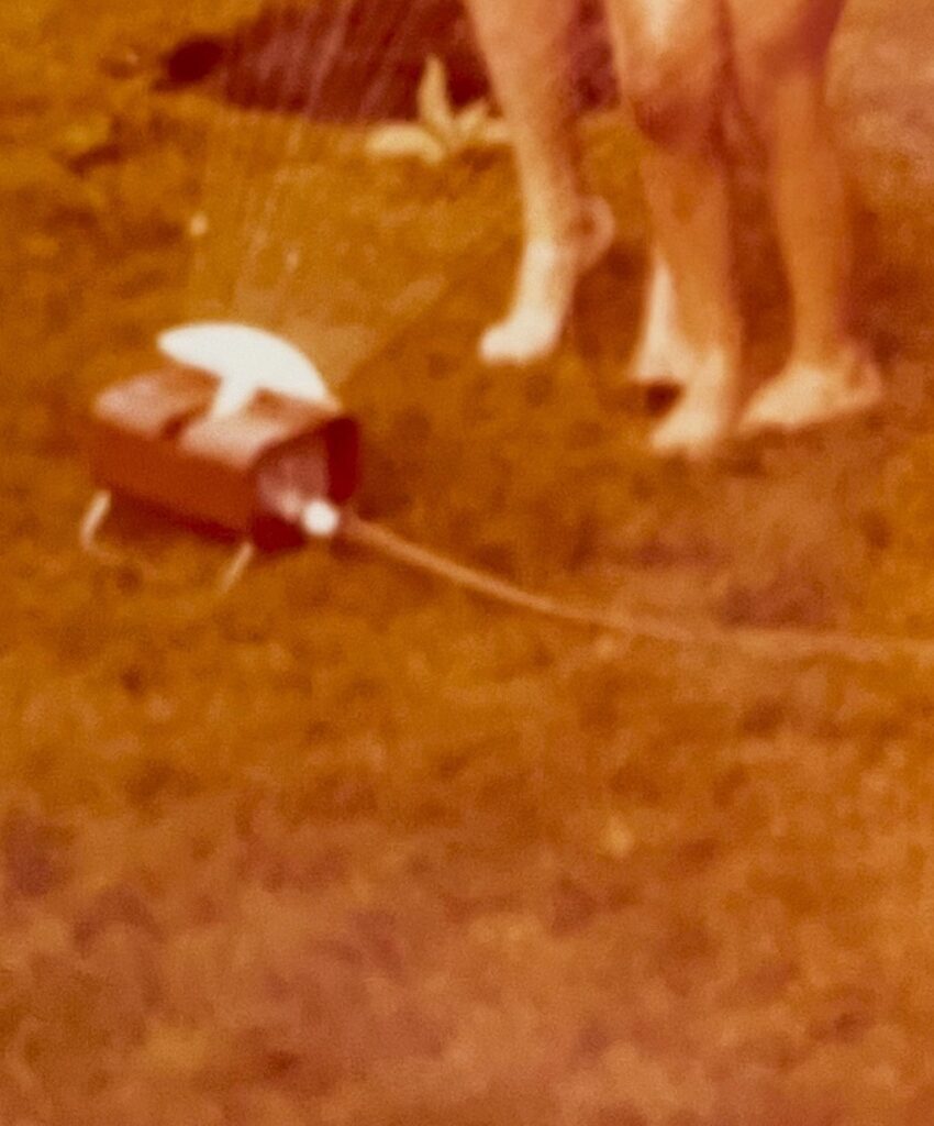Wir unterm KYM Rasensprenger, Original 70er